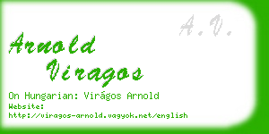 arnold viragos business card